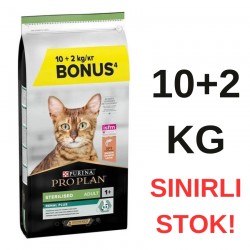 10+2 KG Pro Plan Kısırlaştırılmış Somonlu Kedi Maması