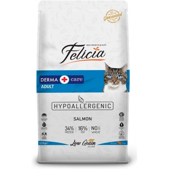 Felicia Az Tahıllı 12 Kg Yetişkin Somonlu Hypoallergenic Kedi Maması